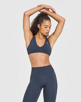 Unified Micro Bralette White Logo | True Blue