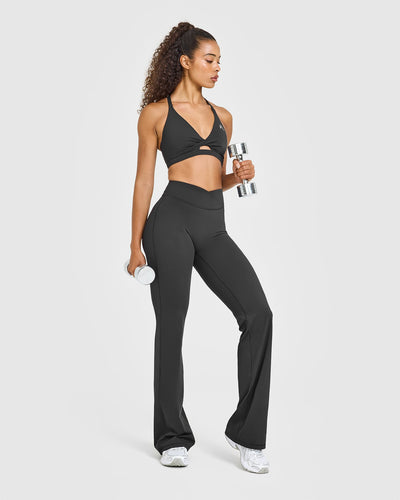 Unified Wrap Flared Bottoms White Logo | Coal