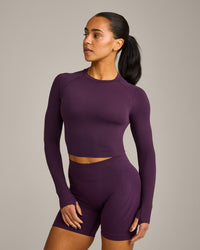 Oner Seamless Fitted Long Sleeve Mid Top | Light Blackberry Purple