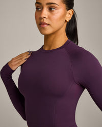 Oner Seamless Fitted Long Sleeve Mid Top | Light Blackberry Purple