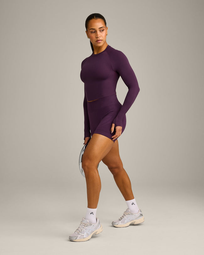 Oner Seamless Fitted Long Sleeve Mid Top | Light Blackberry Purple