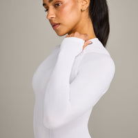 Oner Seamless Fitted Long Sleeve Regular Top | White
