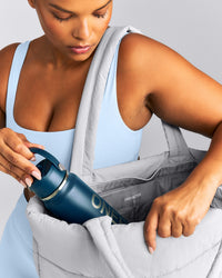 Quilted Tote Bag New Branding | Platinum Grey