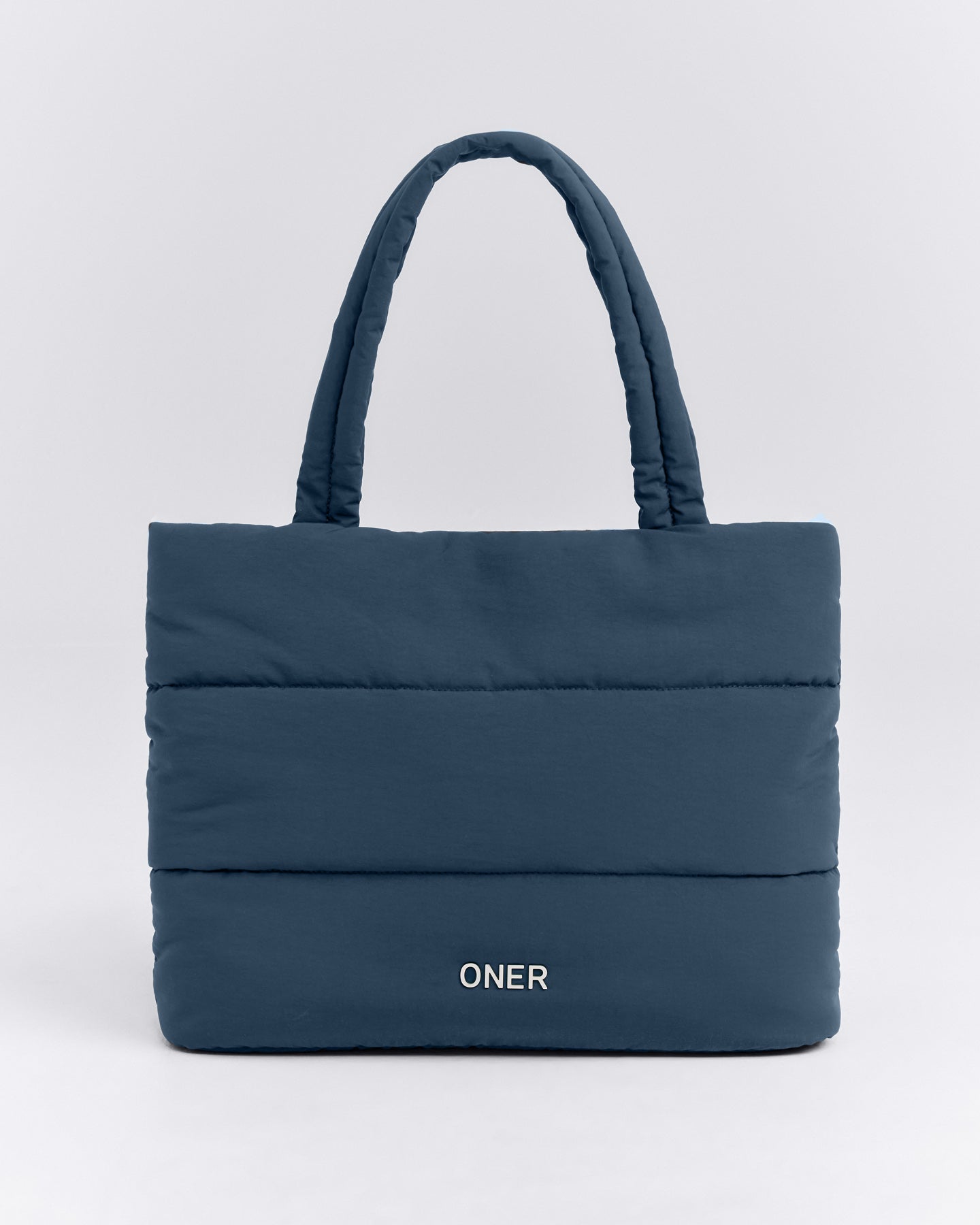 Quilted Tote Bag | Storm Blue
