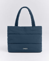 Quilted Tote Bag | Storm Blue