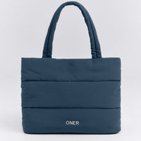 Quilted Tote Bag | Storm Blue