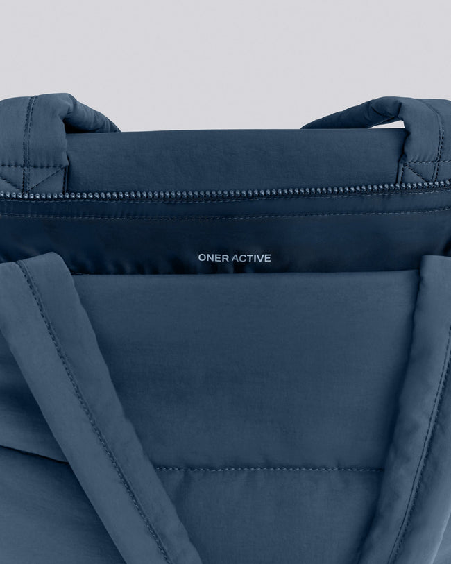 Quilted Tote Bag | Storm Blue