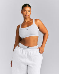 Seamless Scoop Neck Bralette | Grey Marl