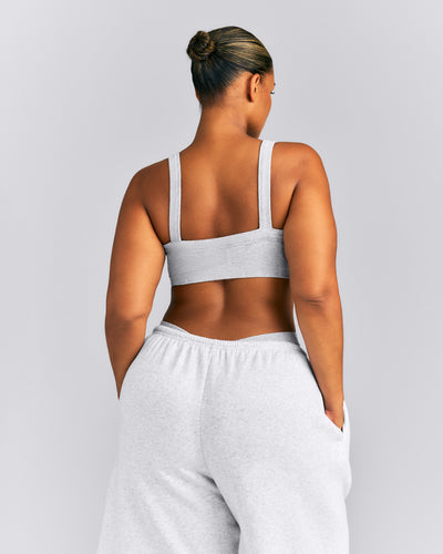 Seamless Scoop Neck Bralette | Grey Marl