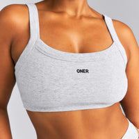 Seamless Scoop Neck Bralette | Grey Marl