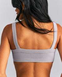 Seamless Scoop Neck Bralette | Warm Zinc Grey