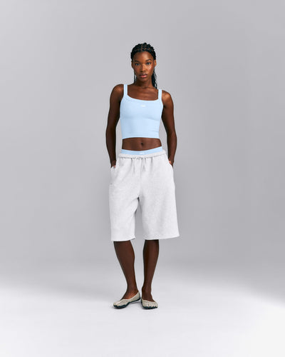 Seamless Scoop Neck Tank Top | Mist Blue