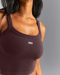 Seamless Scoop Neck Tank Top | Plum Brown