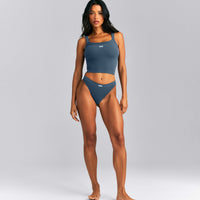 Seamless Scoop Neck Tank Top | Storm Blue