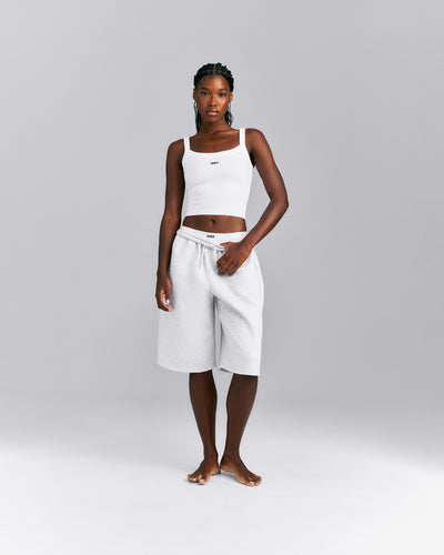 Seamless Scoop Neck Tank Top | White