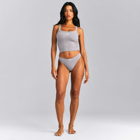 Seamless Scoop Neck Tank Top | Warm Zinc Grey