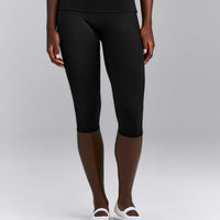 SoftMotion™ Fold Over Capri Leggings | Black