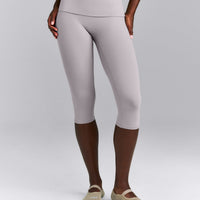 SoftMotion™ Fold Over Capri Leggings New Branding | Zinc Grey