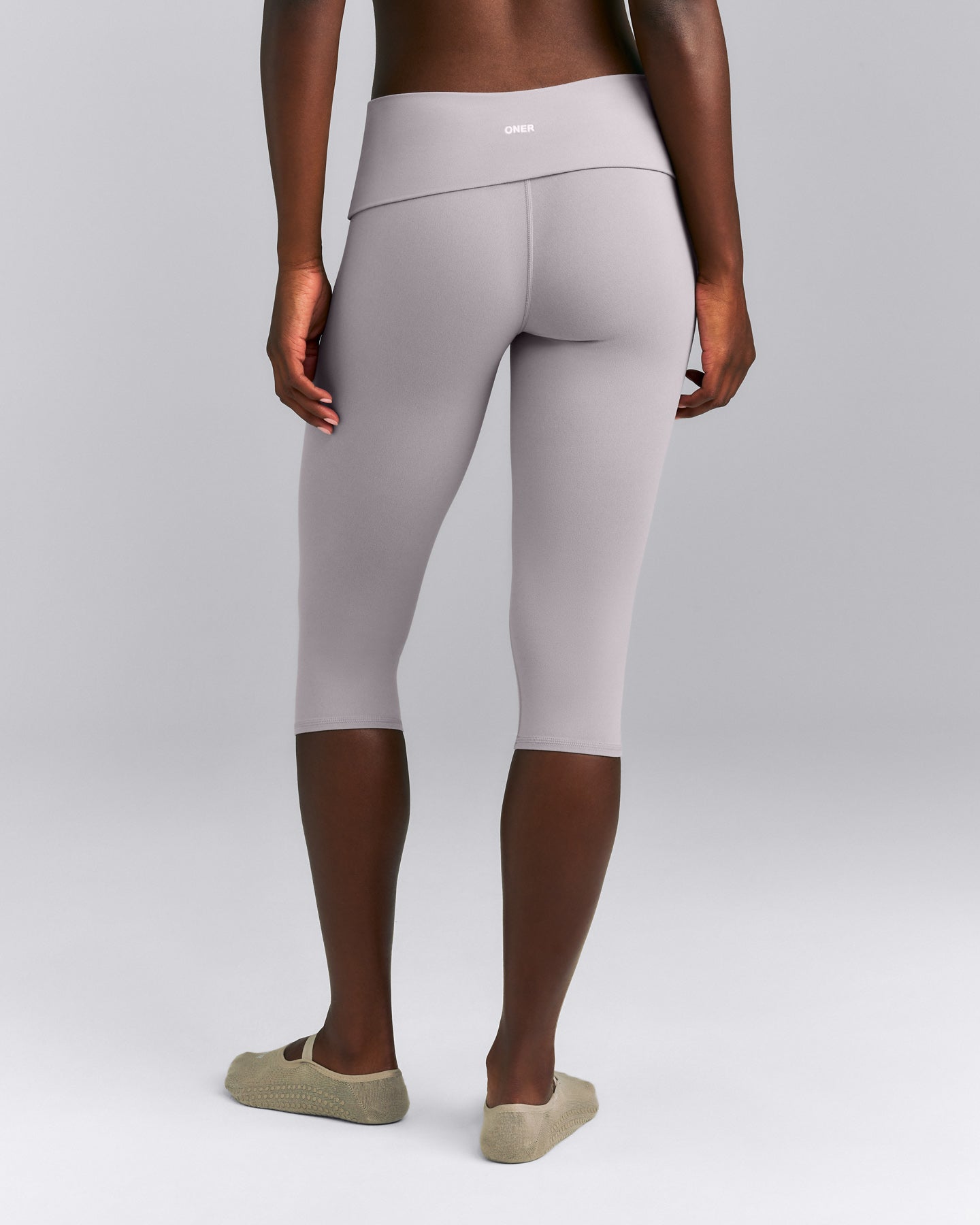 SoftMotion™ Fold Over Capri Leggings New Branding | Zinc Grey