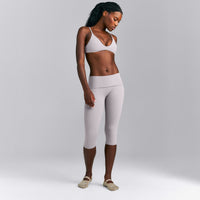 SoftMotion™ Fold Over Capri Leggings New Branding | Zinc Grey