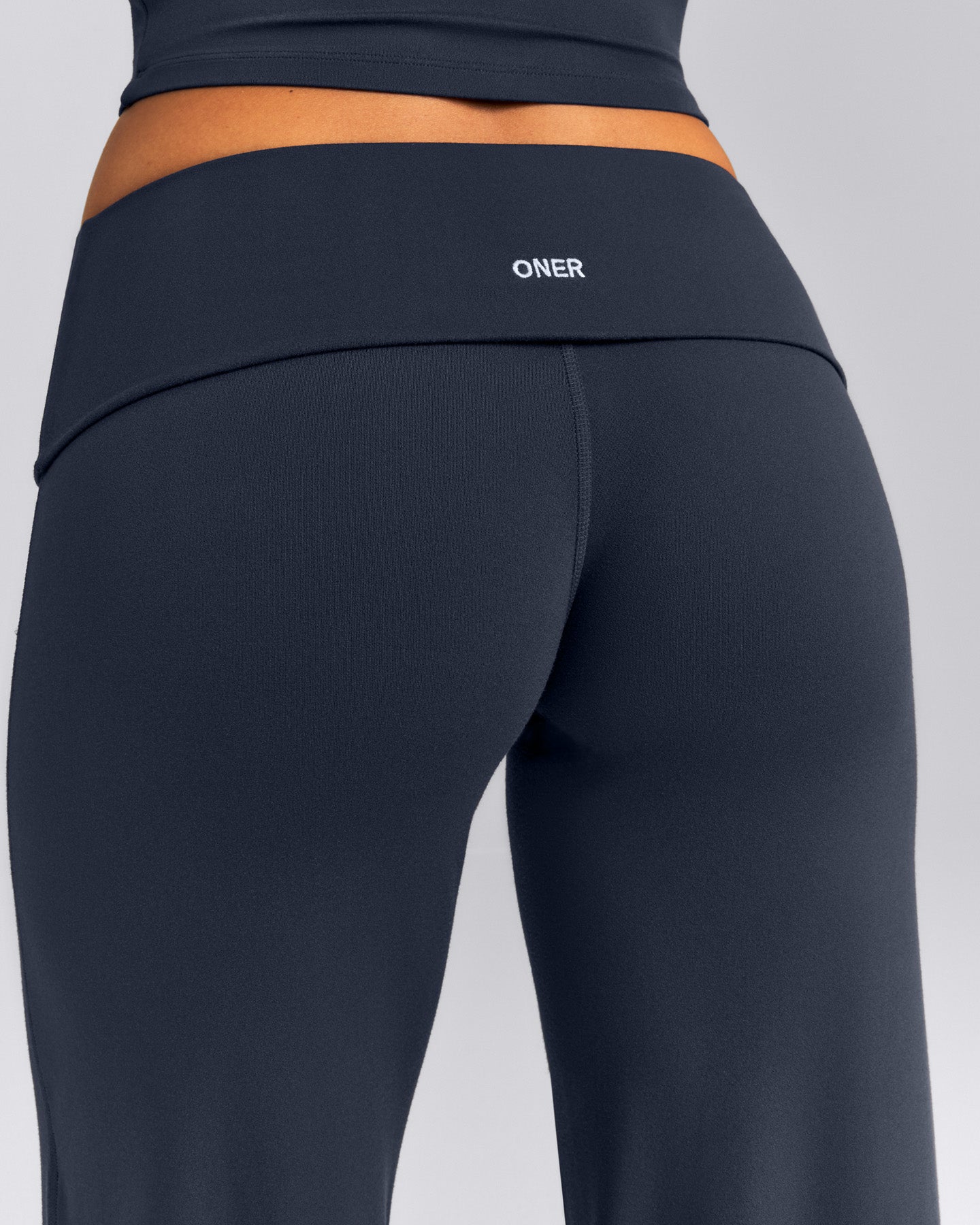 SoftMotion™ Fold Over Mid Rise Straight Leg Pants New Branding | True Blue