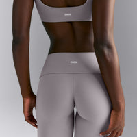 SoftMotion™ Fold Over Mid Rise Straight Leg Pants | Zinc Grey