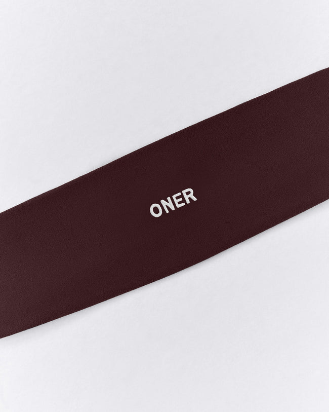 SoftMotion™ Headband with Grey Logo | Plum Brown