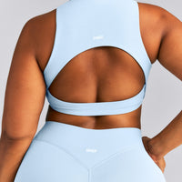 SoftMotion™ High Neck Sports Bra New Branding | Mist Blue