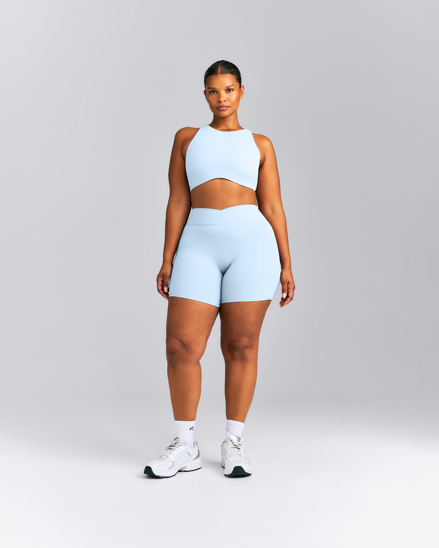 SoftMotion™ High Neck Sports Bra New Branding | Mist Blue