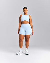 SoftMotion™ High Neck Sports Bra New Branding | Mist Blue