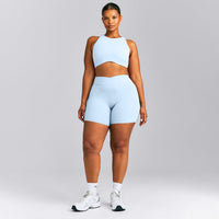 SoftMotion™ High Neck Sports Bra New Branding | Mist Blue