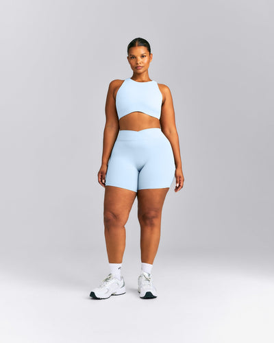 SoftMotion™ High Neck Sports Bra New Branding | Mist Blue