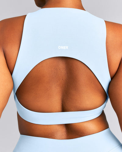 SoftMotion™ High Neck Sports Bra New Branding | Mist Blue