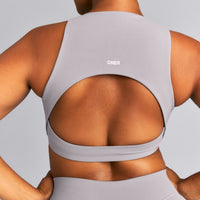 SoftMotion™ High Neck Sports Bra New Branding | Zinc Grey