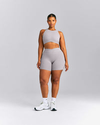 SoftMotion™ High Neck Sports Bra New Branding | Zinc Grey
