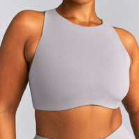SoftMotion™ High Neck Sports Bra New Branding | Zinc Grey