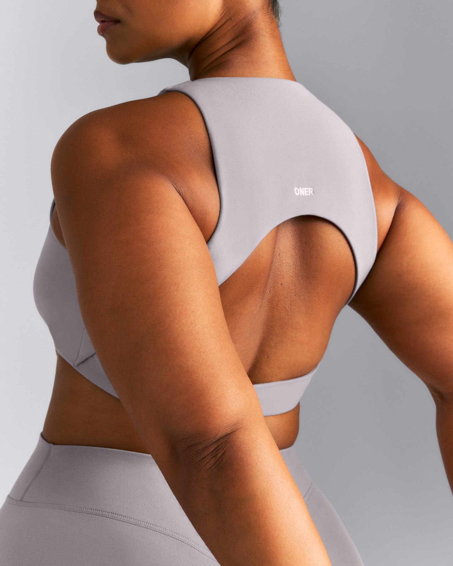 SoftMotion™ High Neck Sports Bra New Branding | Zinc Grey
