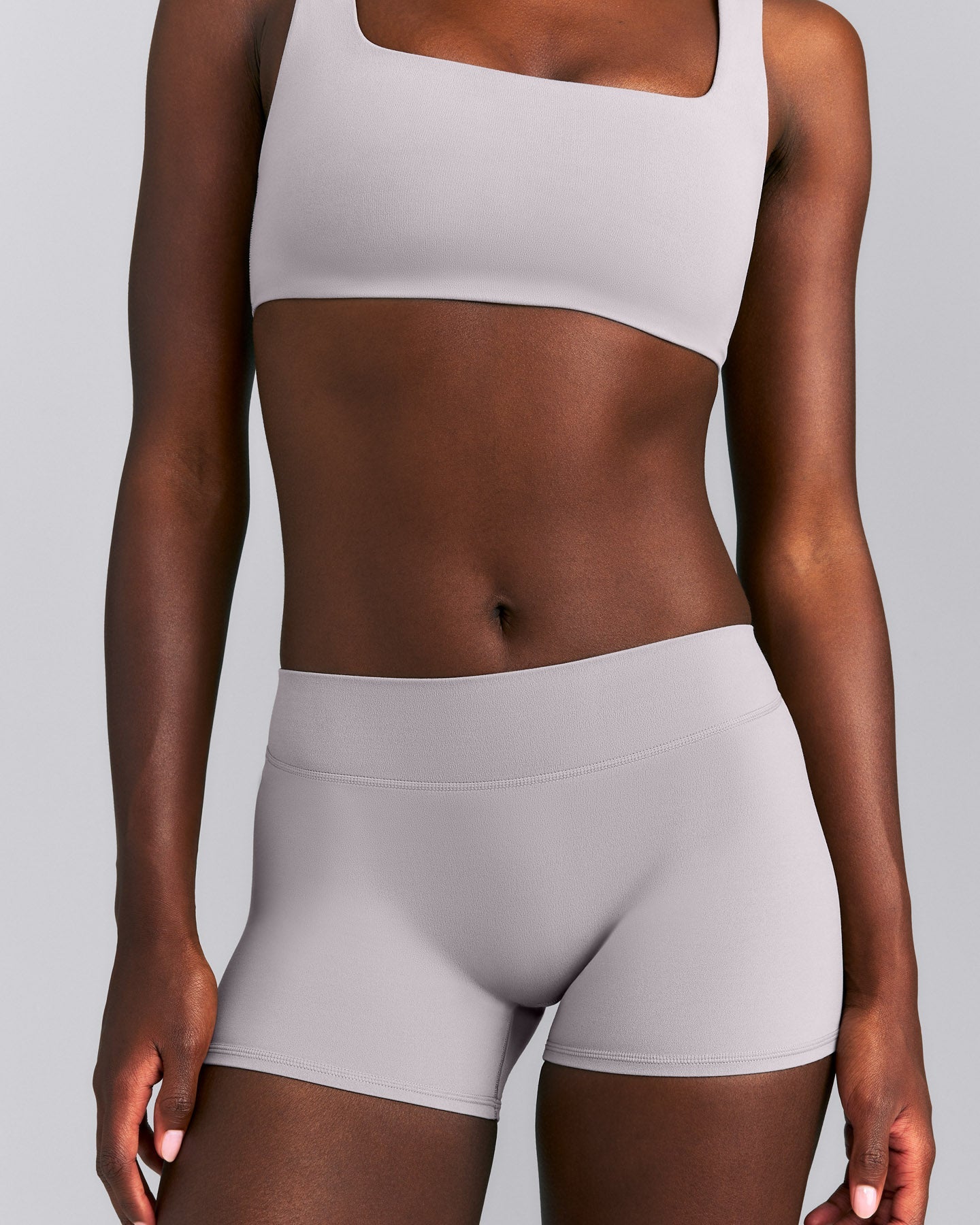 SoftMotion™ Mid Rise Micro Shorts 4" | Zinc Grey