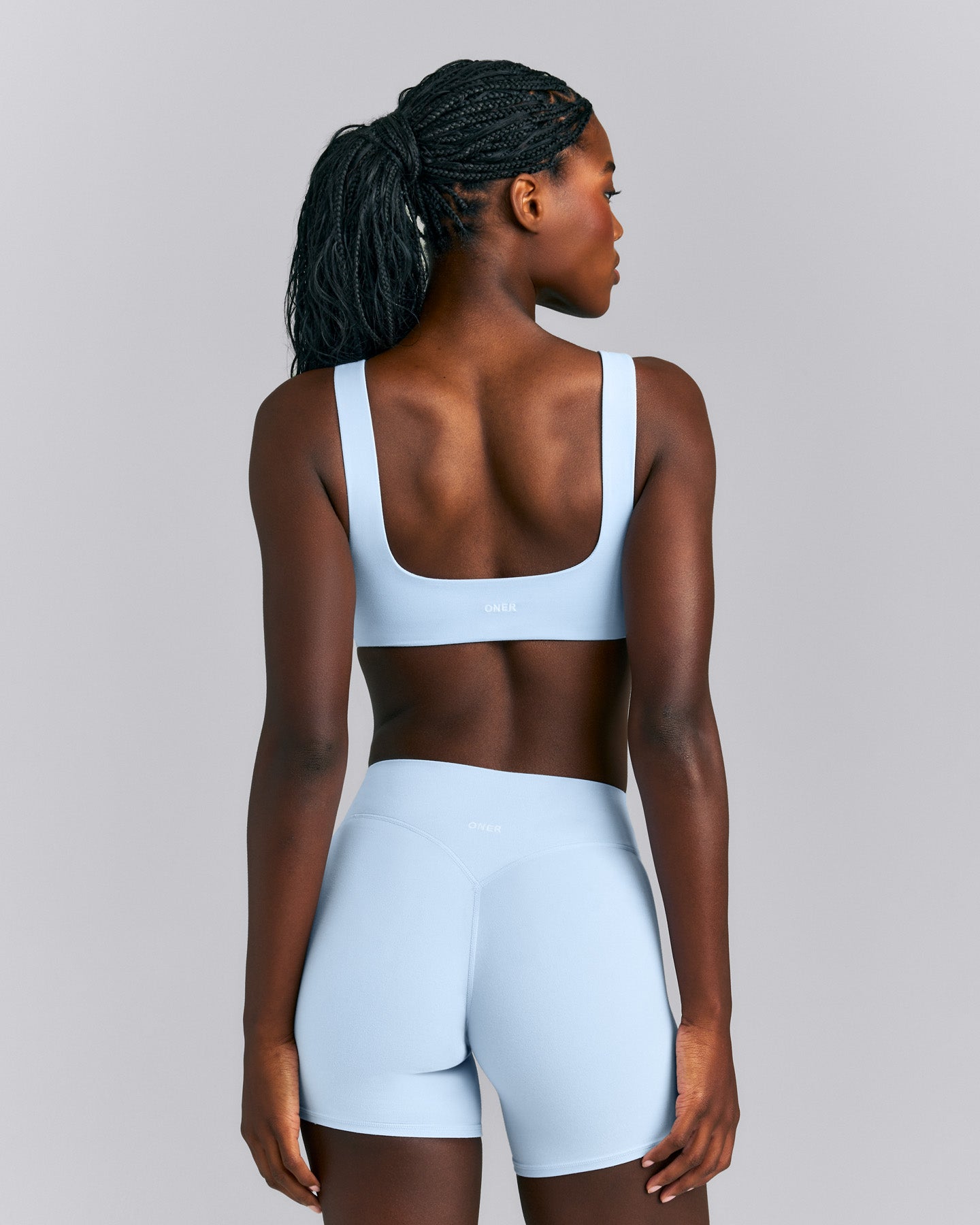 SoftMotion™ Soft Square Neck Sports Bra New Branding | Mist Blue