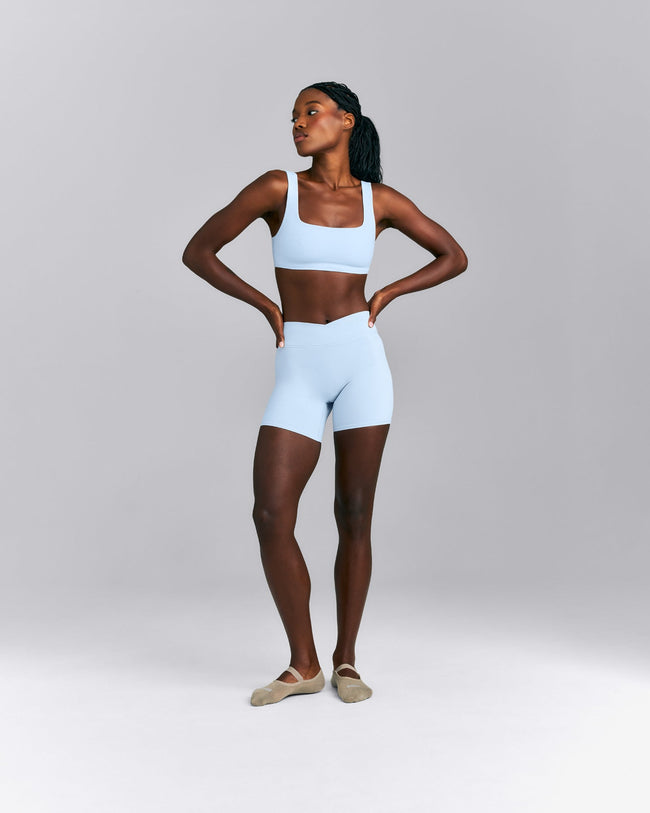 SoftMotion™ Soft Square Neck Sports Bra New Branding | Mist Blue