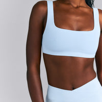 SoftMotion™ Soft Square Neck Sports Bra New Branding | Mist Blue