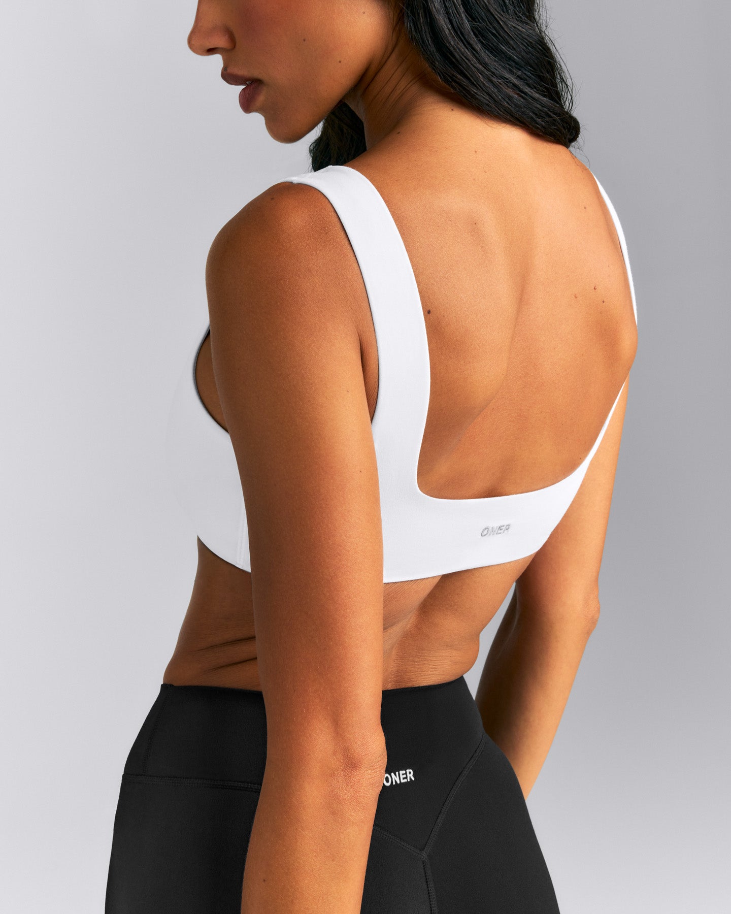 SoftMotion™ Soft Square Neck Sports Bra | White