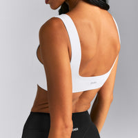 SoftMotion™ Soft Square Neck Sports Bra | White