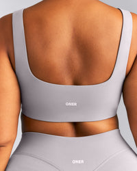 SoftMotion™ Soft Square Neck Sports Bra New Branding | Zinc Grey