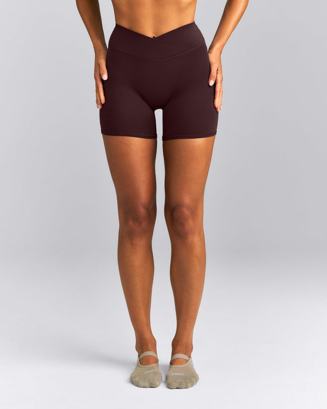 SoftMotion™ Wrap Shorts 6" | Plum Brown