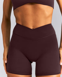 SoftMotion™ Wrap Shorts 6" | Plum Brown
