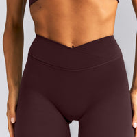 SoftMotion™ Wrap Shorts 6" | Plum Brown