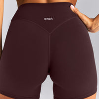 SoftMotion™ Wrap Shorts 6" | Plum Brown