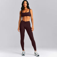 SoftMotion™ Wrap Leggings | Plum Brown