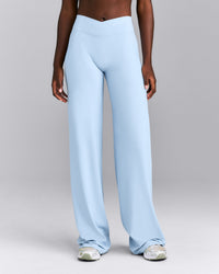 SoftMotion™ Wrap Straight Leg Trousers New Branding | Mist Blue